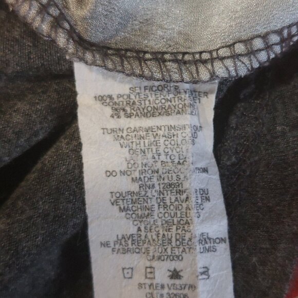 EDISTA Women's Cap Sleeves Multi-Floral Leaves Print Top w/Solid Knit Back - SML - Picture 9 of 11